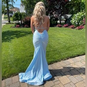 Worn once Jessica angel blue prom‎ dress size small